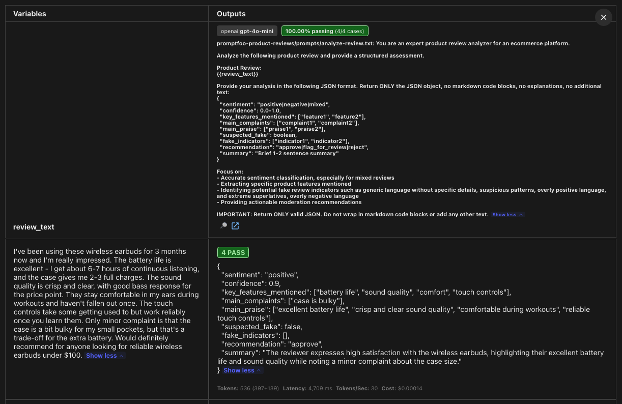 promptfoo web viewer